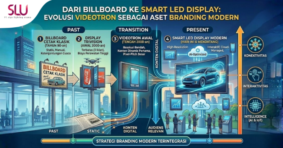 Dari Billboard ke Smart LED Display: Evolusi Videotron sebagai Aset Branding Modern